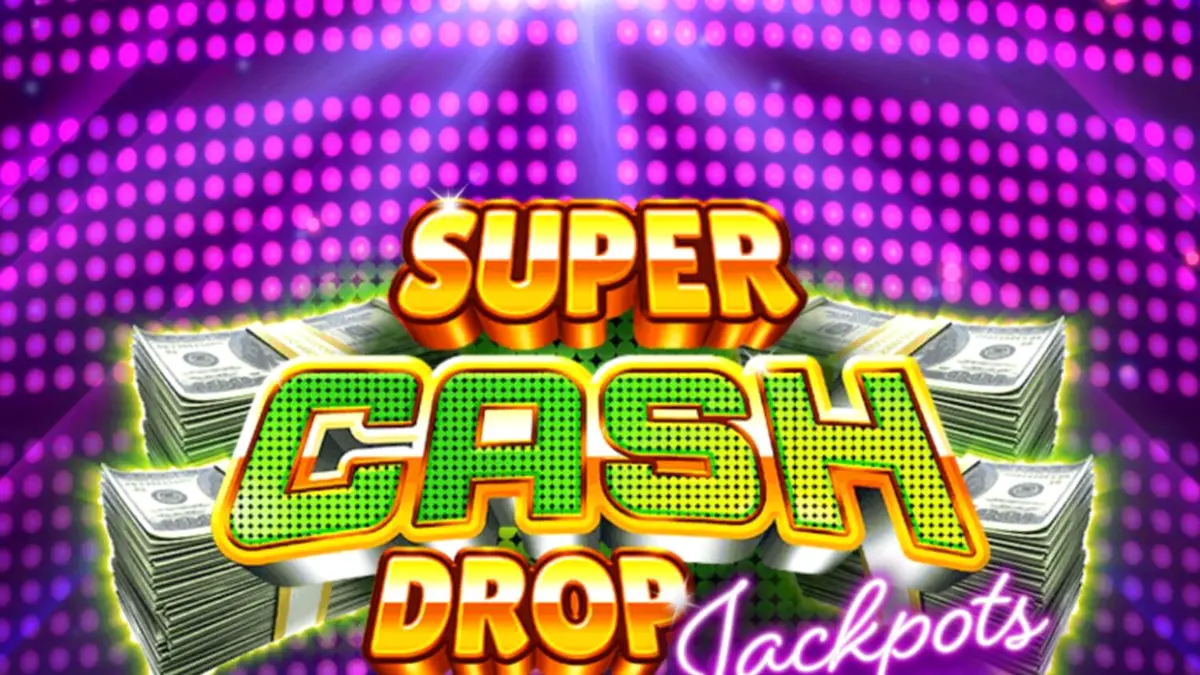 Tampilan visual neon heist pada slot Super Cash Drop Jackpots