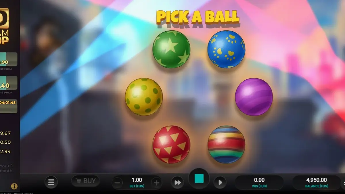 Tampilan layar permainan slot Purrrminator Dream Drop dengan latar belakang lorong neon futuristik.